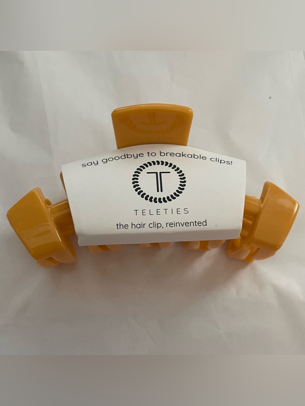 Teleties Mango for It! Yellow Orange Medium Size Hair Clip BRAND NEW